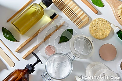 Natural cosmetics and bodycare eco products Stock Photo