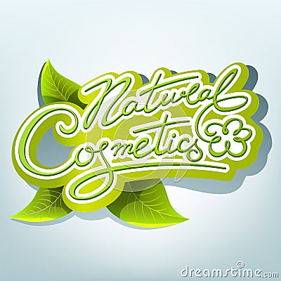 Natural cosmetics label Vector Illustration