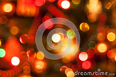 Natural defocused christmas lights Stock Photo