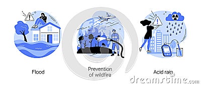 Natural disaster abstract concept vector illustrations. Vector Illustration