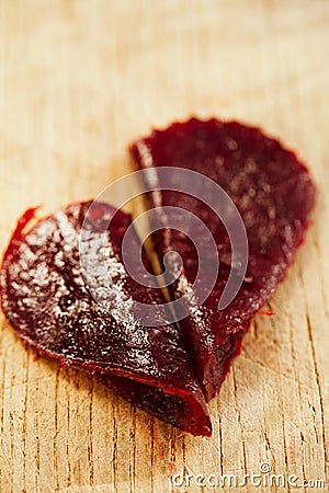 Natural dried apple snack pastille or pastila Stock Photo