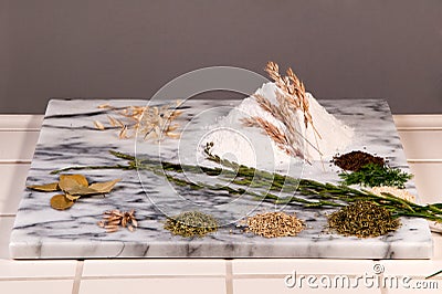 Natural Dry Ingredients Stock Photo