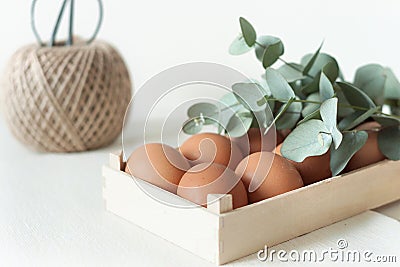 Natural Easter composition w Stock Photo