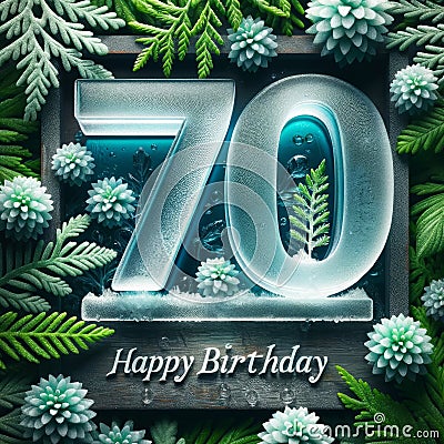 Natural Elegance for 70th Birthday with Chilled Digits Stock Photo