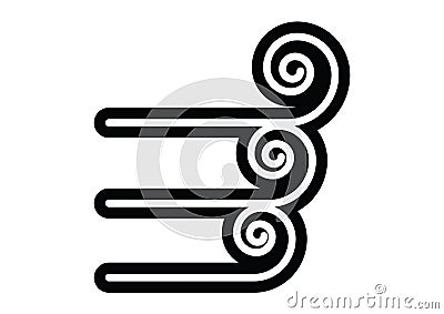 Natural elements icon air wave and flow Stock Photo