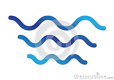 Natural elements icon water in color Stock Photo