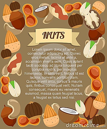 Natural Food Poster Vector Illustration