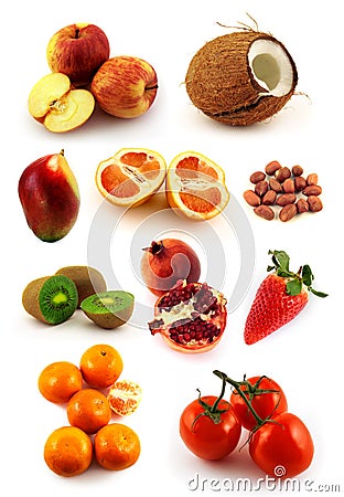 Natural food set Stock Photo