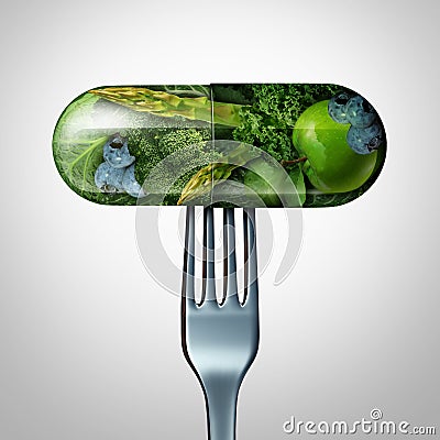 Natural Food Supplement Stock Photo