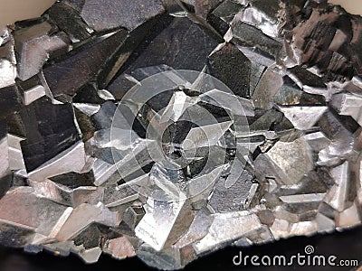 natural galenite mineral texture Stock Photo