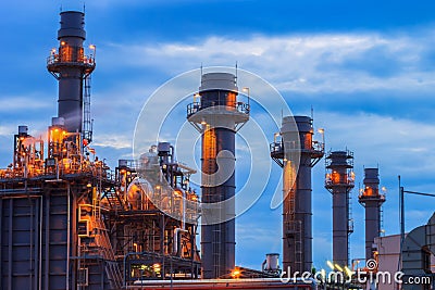 Natural Gas Combined Cycle Power plant electricity generating station Stock Photo