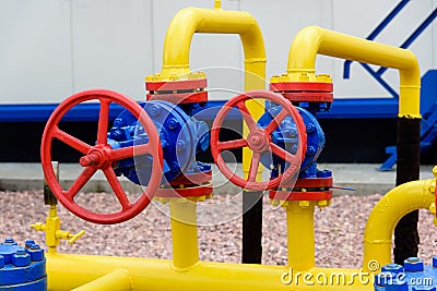 natural gas compressor station equipment Stock Photo