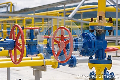 natural gas compressor station equipment Stock Photo