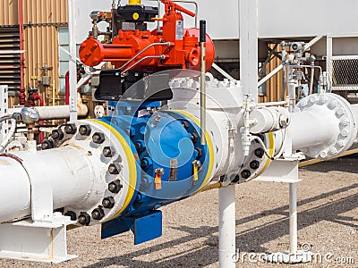 Natural Gas Compressor Suction Control Valve Stock Photo