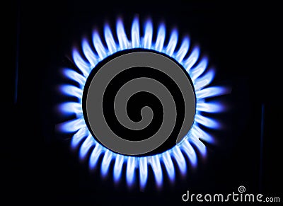 Natural gas flame Stock Photo