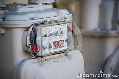 Natural Gas Meter Stock Photo