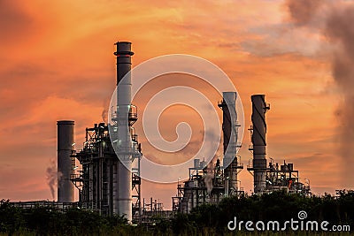 Natural gas turbine electric power plant support factory Stock Photo