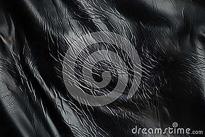 natural genuine cow animal leather skin texture with seamless pattern on black background Stock Photo