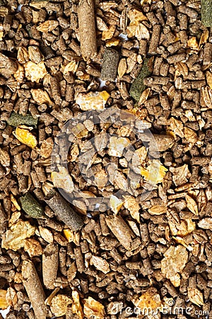 Natural grain sportive muesli background. for horse. Stock Photo