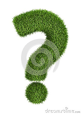 Natural grass question mark Stock Photo