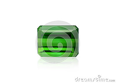 Natural Green Tourmaline gemstone Stock Photo