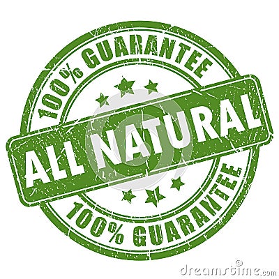 Natural guarantee stamp Vector Illustration