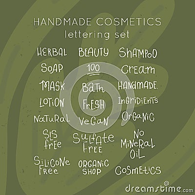 Natural handmade cosmetics set Stock Photo