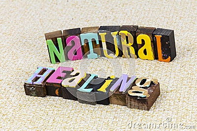 Natural healing healthcare wellness alternative treatment lifestyle Stock Photo