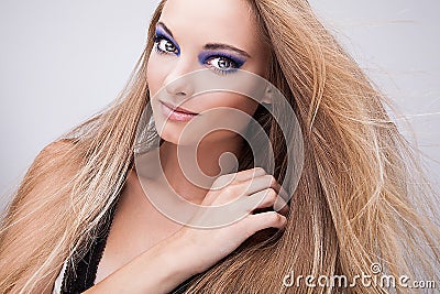 Natural health beauty of a woman face Stock Photo