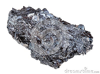 Natural hematite iron ore stone isolated Stock Photo