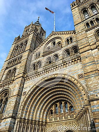 Natural History Museum London front entrance exterior Editorial Stock Photo