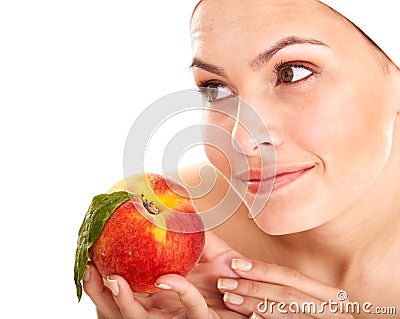 Natural homemade fruit facial masks . Stock Photo