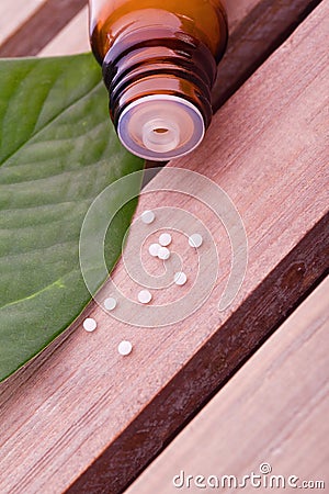 Natural homeopathic globule Stock Photo