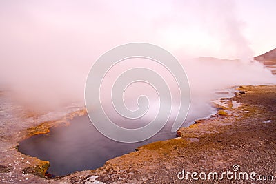 El Tatio Geysers in the Atacama deser Stock Photo
