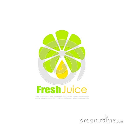 Natural juice vector logo Vector Illustration