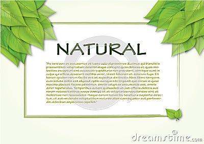 Natural label Stock Photo