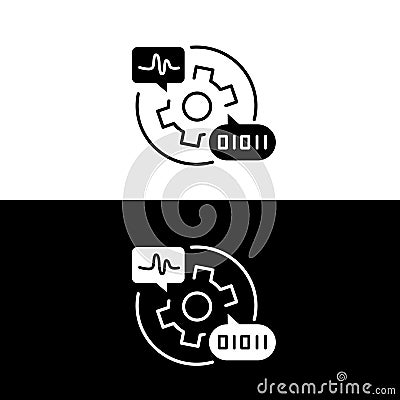 Natural Language Processing icon. NLP symbol, Text analysis icon, Computational linguistics symbol, Language understanding icon, Stock Photo