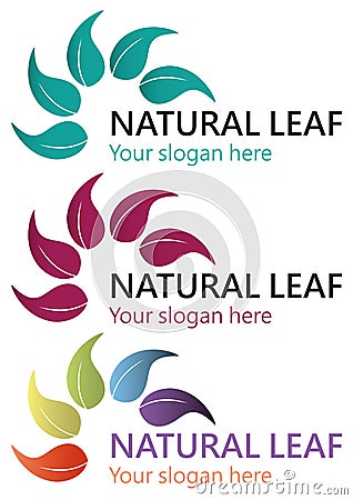Natural leaf logo Vector Illustration