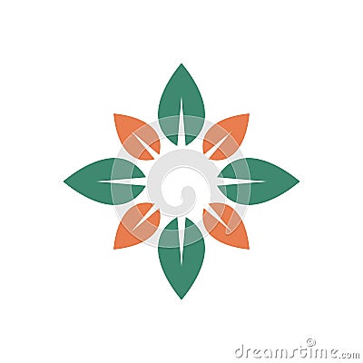 Natural Leaf Symbol Vector Illustration
