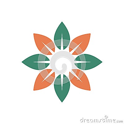 Natural Leaf Symbol Vector Illustration