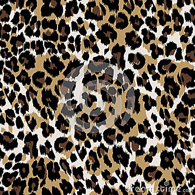 Natural leopard skin Vector Illustration