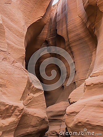 Natural looking of the Upper Antelope Canyon Stock Photo