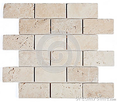 Natural marble and granite mosaic tile. Stock Photo