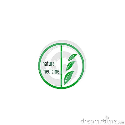 Natural medicine logo Stock Photo