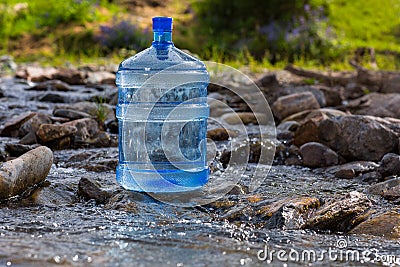 Natural drinking water in a large bottle Stock Photo