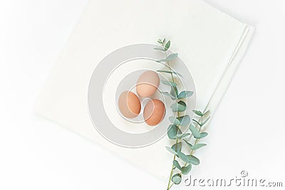 Natural minimal Easter composition Stock Photo