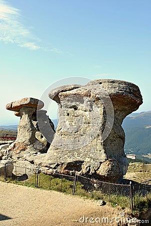 Natural monument-Babele-in Bucegi mountains Stock Photo