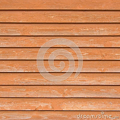 Natural old wood fence planks, wooden close board texture, overlapping light reddish brown closeboard terracotta background Stock Photo