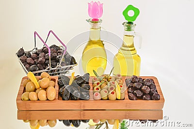 Natural olive oil concept and introduction Stock Photo