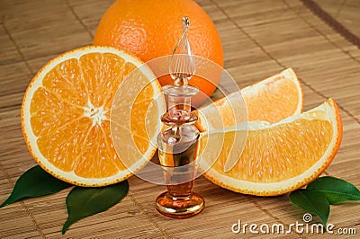 Natural orange oil of handmade Stock Photo